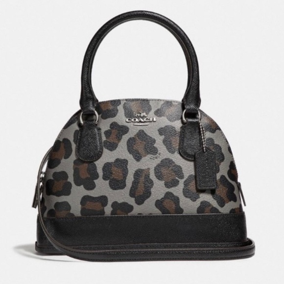 Coach Handbags - NWOT COACH Mini Cora Domed Satchel in Ocelot Print